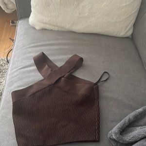 Aritzia Babaton sculpt knit cross tank